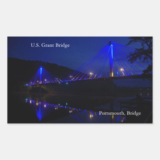 US Grant Bridgeステッカー 長方形シール (正面)
