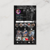 Us Instagramとの接続フィットネスパーソナルトレーナー 名刺 (正面)