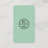 Us Instagramとの接続Facebook Qrコードグリーン 名刺 (裏面)