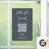 Us Instagramとの接続Facebook Qrコードグレー ウィンドウサイン (ホーム)