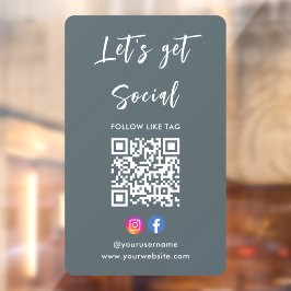 Us Instagramとの接続Facebook Qrコードグレー ウィンドウサイン