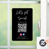 Us Instagramと接続Facebook Qrコードブラック ウィンドウサイン (ホーム)