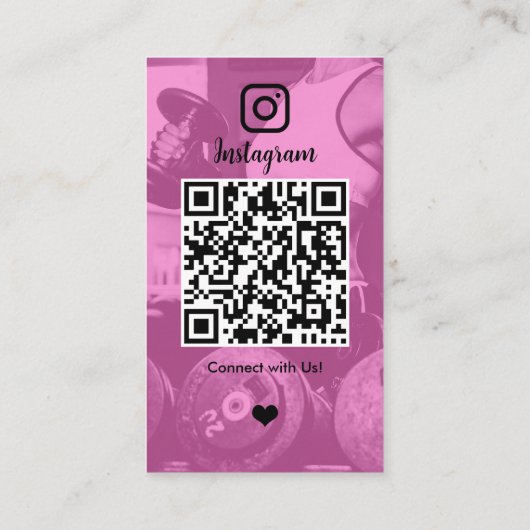 Us Instagramパーソナルフィットネストレーナーとの接続 名刺 (裏面)