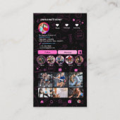 Us Instagramパーソナルフィットネストレーナーとの接続 名刺 (正面)