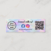 Us Instagram Facebook Iridescent Opalとの接続 スキニー名刺 (正面)