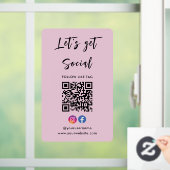 Us Instagram Facebook Qrコードピンクに接続 ウィンドウサイン (ホーム)