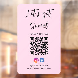 Us Instagram Facebook Qrコードピンクに接続 ウィンドウサイン