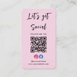 Us Instagram Facebook Qrコードピンクに接続 名刺