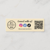 Us Instagram Facebook Tiktokロゴとの接続 スキニー名刺 (正面)