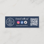 Us Instagram Facebook Tiktokロゴとの接続 スキニー名刺 (正面)