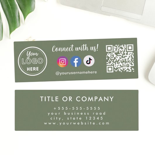 Us Instagram Facebook Tiktokロゴとの接続 スキニー名刺