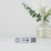 Us Instagram Facebook Tiktokロゴとの接続 スキニー名刺 (スタンド正面)