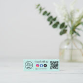 Us Instagram Facebook Tiktokロゴとの接続 スキニー名刺 (スタンド正面)