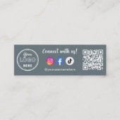 Us Instagram Facebook Tiktokロゴとの接続 スキニー名刺 (正面)