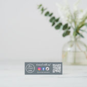 Us Instagram Facebook Tiktokロゴとの接続 スキニー名刺 (スタンド正面)