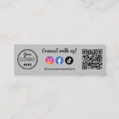 Us Instagram Facebook Tiktokロゴとの接続 スキニー名刺 (正面)
