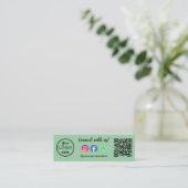 Us Instagram Facebook Whatsappロゴで接続 スキニー名刺 (スタンド正面)