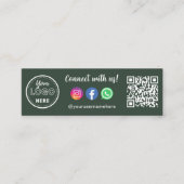 Us Instagram Facebook Whatsappロゴで接続 スキニー名刺 (正面)