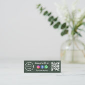 Us Instagram Facebook Whatsappロゴで接続 スキニー名刺 (スタンド正面)