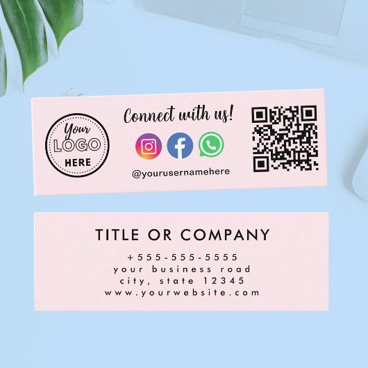 Us Instagram Facebook Whatsappロゴで接続 スキニー名刺