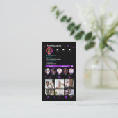 Us Instagram Purpleとの接続 |ソーシャルメディア 名刺 (スタンド正面)