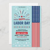 Us Labor Day Event Flyer Template 招待状 (正面/裏面)