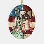 US Liberty Flag セラミックオーナメント (右)