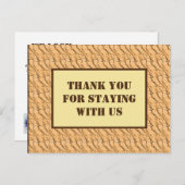 Us Light Brown Patternにご宿泊いただきありがとうございます ポストカード (正面/裏面)