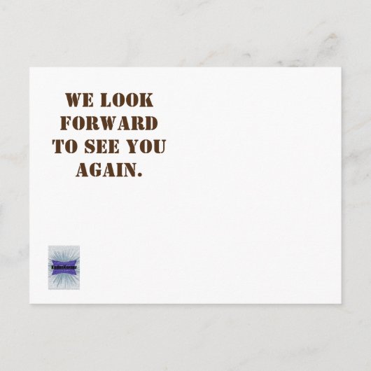 Us Light Brown Patternにご宿泊いただきありがとうございます ポストカード (裏面)