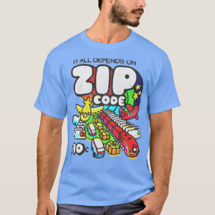US Mail Vintage 70s ZIP Code DesignはUSPSを保存 Tシャツ