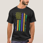 US Mardi Gras Flag - Celebration Outfit For Men &  Tシャツ (正面)