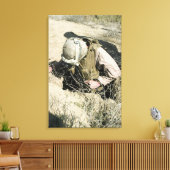 US Marineが穴を飛び降りる キャンバスプリント (インサイチュ (リビング))