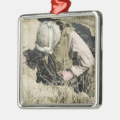 US Marineが穴を飛び降りる メタルオーナメント (左)