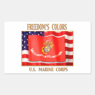 US Marine Corpsあなたのカスタム長方形ステッカー 長方形シール