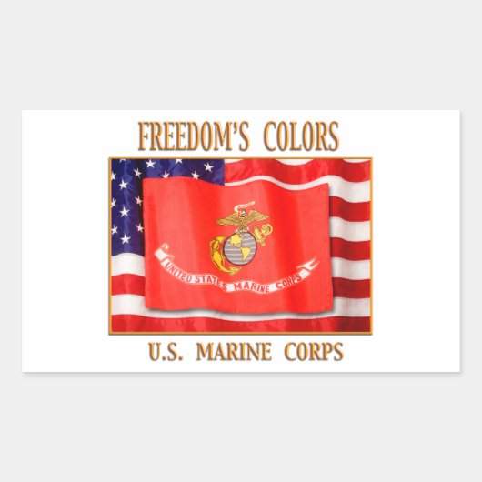 US Marine Corpsあなたのカスタム長方形ステッカー 長方形シール (正面)