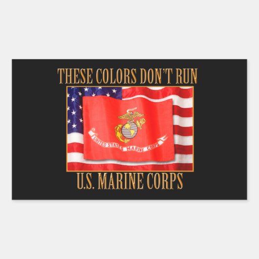 US Marine Corpsあなたのカスタム長方形ステッカー 長方形シール (正面)