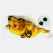 US MILITARY SERVICE DOG iPhone 15ケース (裏面横)