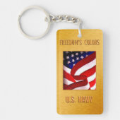 US NAVY長方形（両面） キーホルダー (正面)