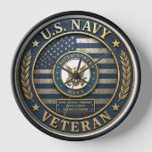 US Navy Veteran Honor Clock 壁時計 (正面)