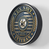 US Navy Veteran Honor Clock 壁時計 (傾斜)