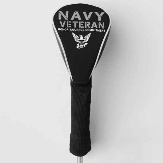 US Navy Veteran Honor Courage Commitment ゴルフヘッドカバー (正面)