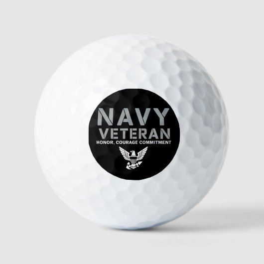 US Navy Veteran Honor Courage Commitment ゴルフボール (正面)