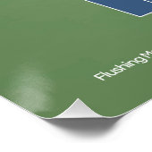 US Open Tennis Court Illustration ポスター (コーナー)