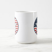 US patriot logo God Home Country US flag retro  コーヒーマグカップ (中央)