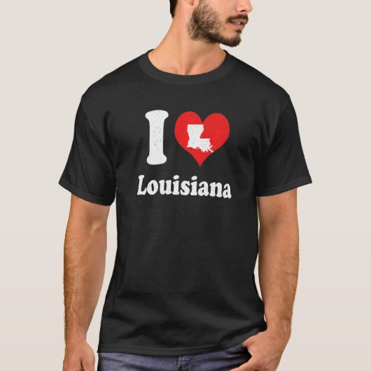 US Proud Citizen America Love State I Heart Louisi Tシャツ (正面)