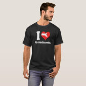 US Proud Citizen America Love State I Heart Massac Tシャツ (正面フル)