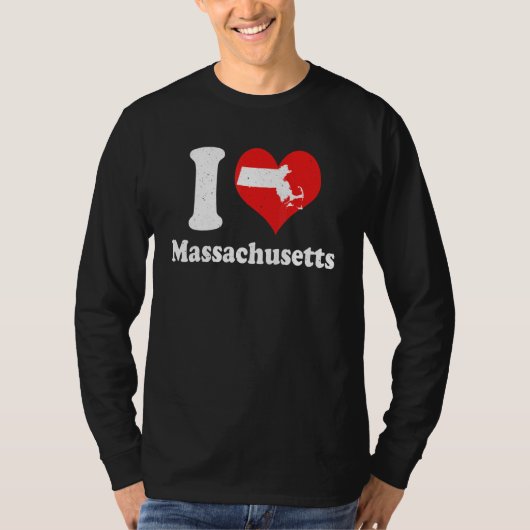 US Proud Citizen America Love State I Heart Massac Tシャツ (正面)