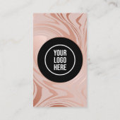 Us QRコーモダンドバラ金ゴールドブラックに接続 名刺 (裏面)