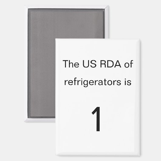 US RDA Minimalist Refrigerator マグネット (正面/裏面)