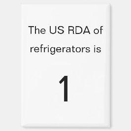US RDA Minimalist Refrigerator マグネット